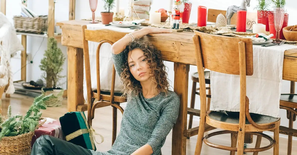 Relaxed home with wooden gifts