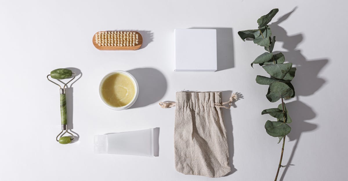 Wooden roller beside eco-friendly packaging