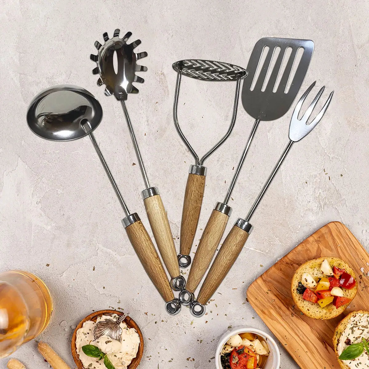 Zestaw przyborów kuchennych - idealne połączenie natury i rzemiosła