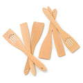 Set van 6 beukenhouten spatels 30 cm