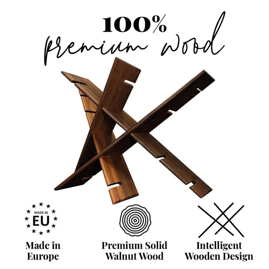 Botellero sólido de nogal