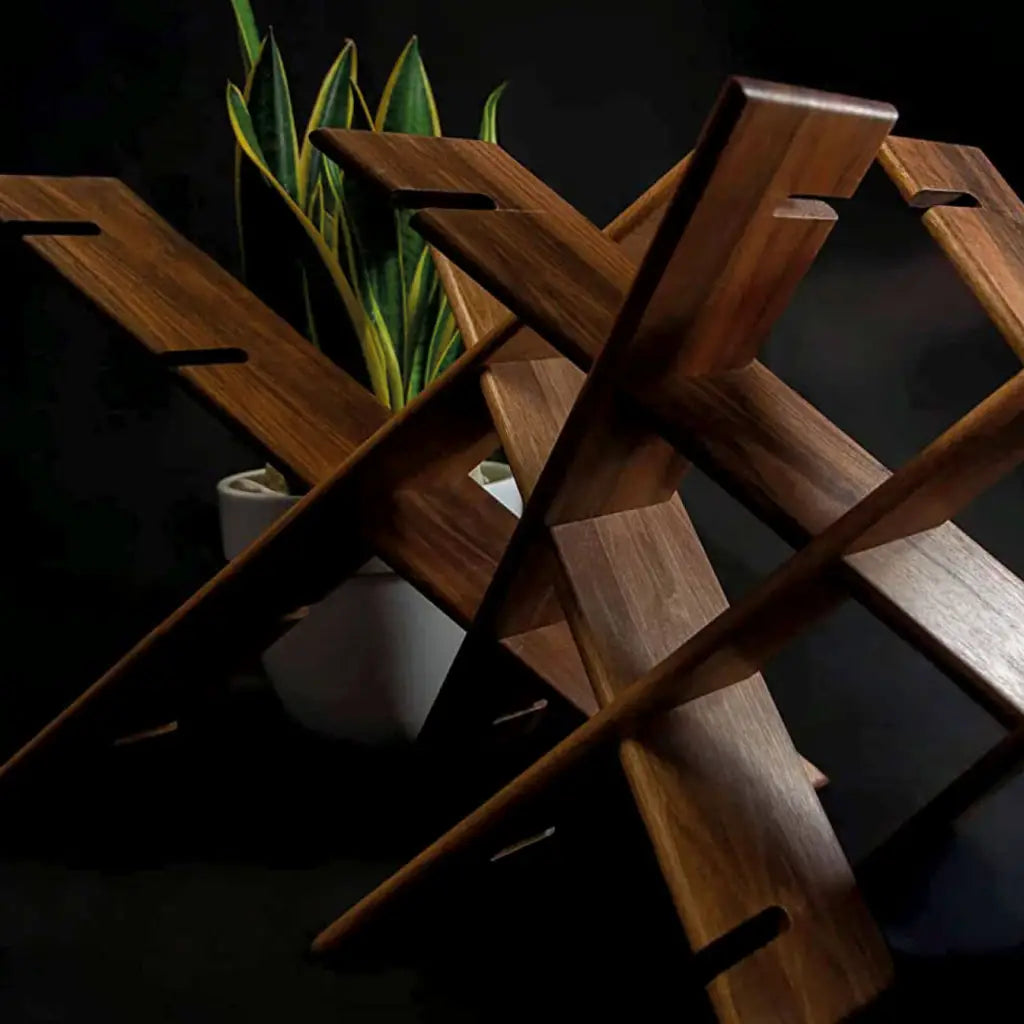 Portabotellas de vino de madera premium