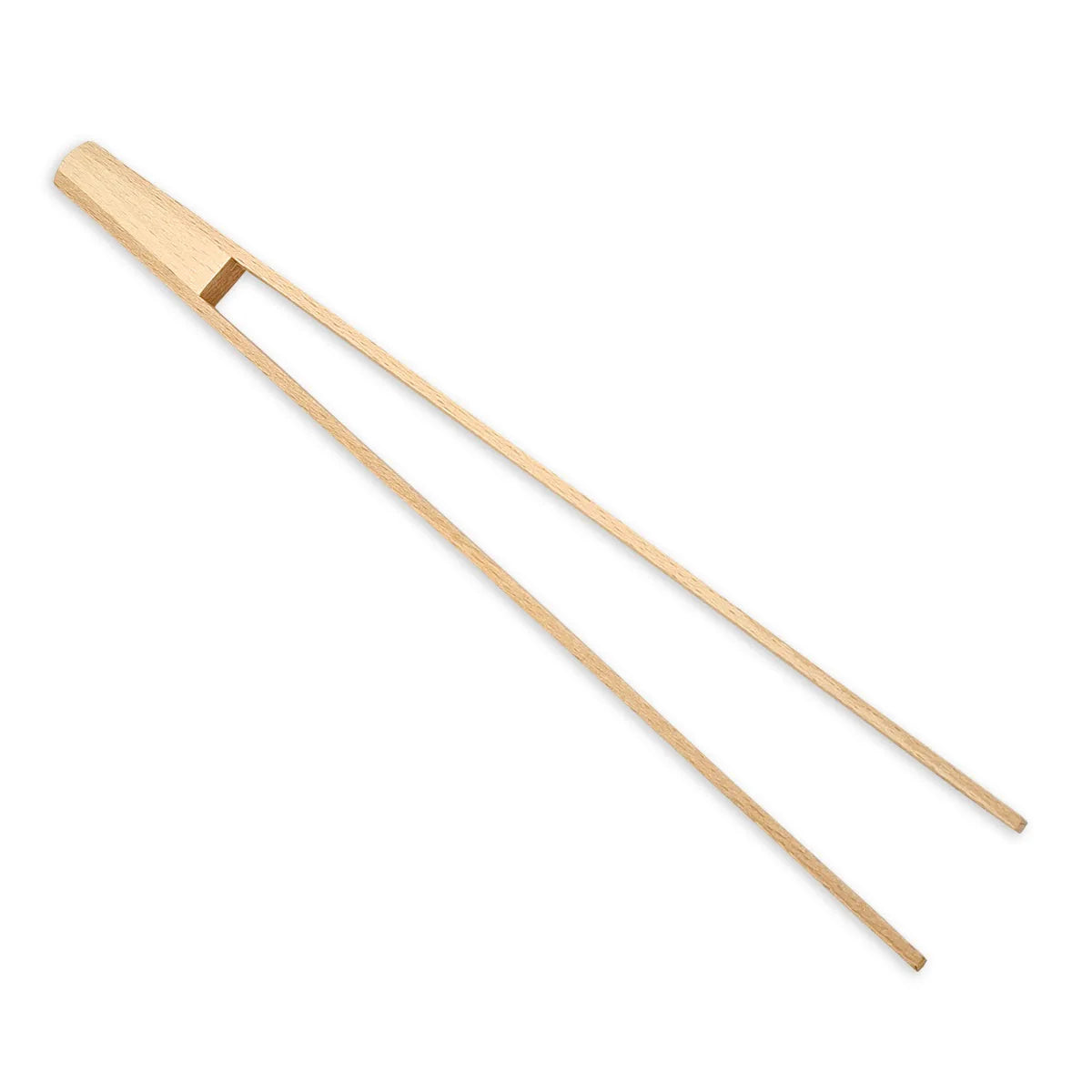 Ambachtelijke houten pincetten met zichtbare natuurlijke houtnerf en ergonomisch ontwerp