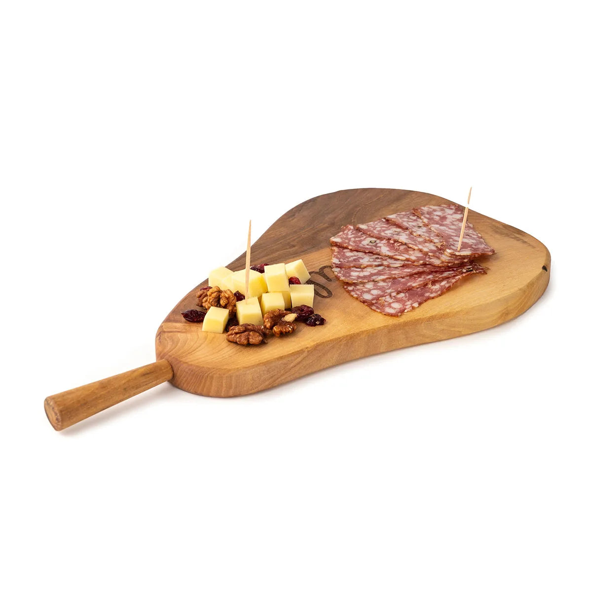 لوح تقطيع على شكل كمثرى من خشب الجوز مع نقش مخصص