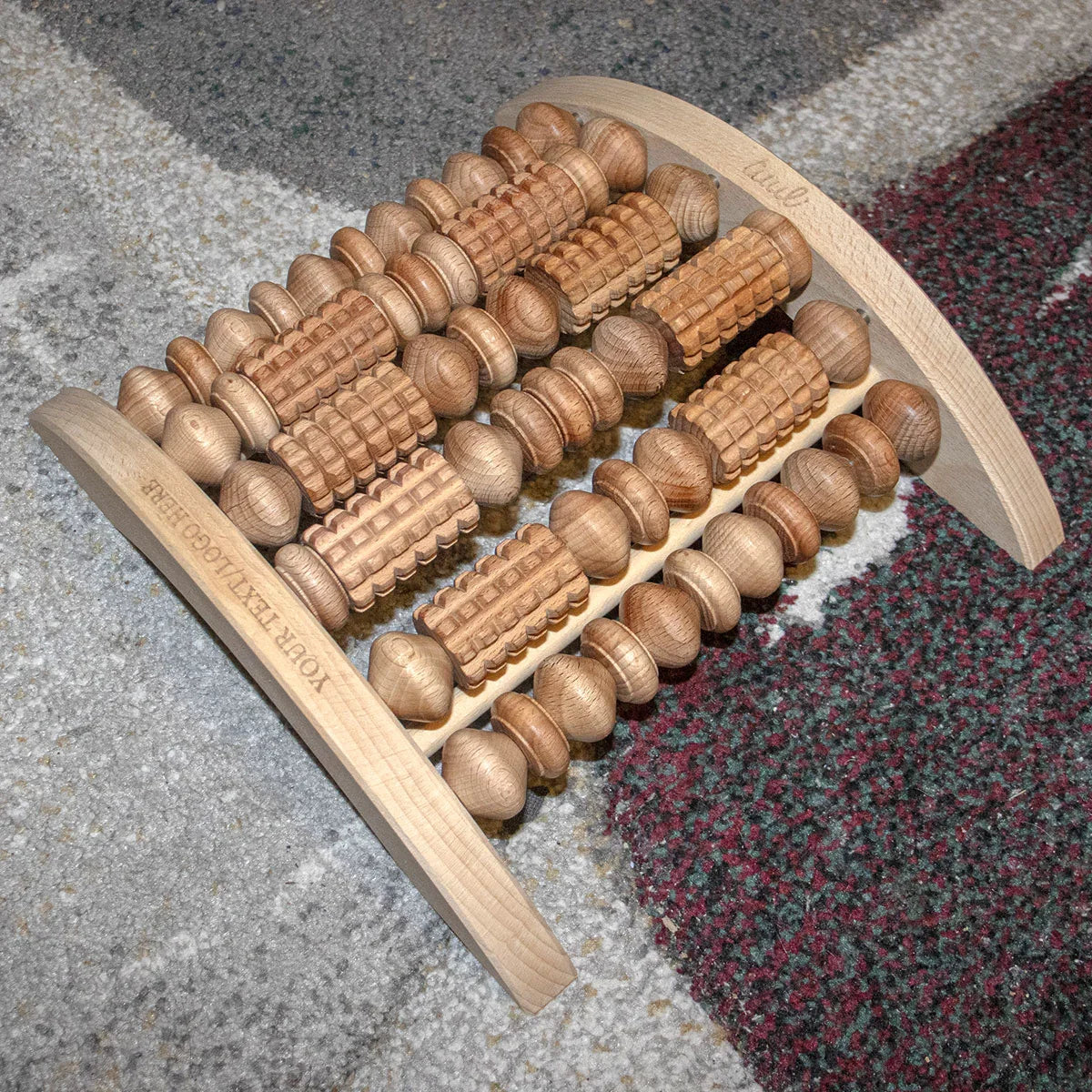 Volledige set aanpasbare houten voetmassageropties met materiaal- en drukvariaties