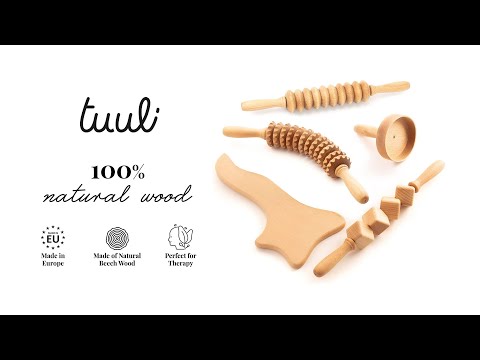 Maderotherapy Wooden Set - 5-Piece Massager Roller Video on Youtube
