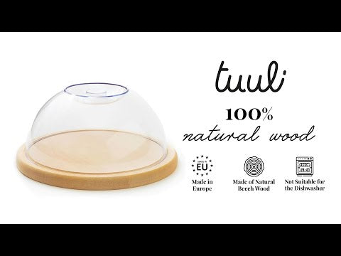 Cheese Cover Round Wooden Cutting Board with Lid Video on Youtube