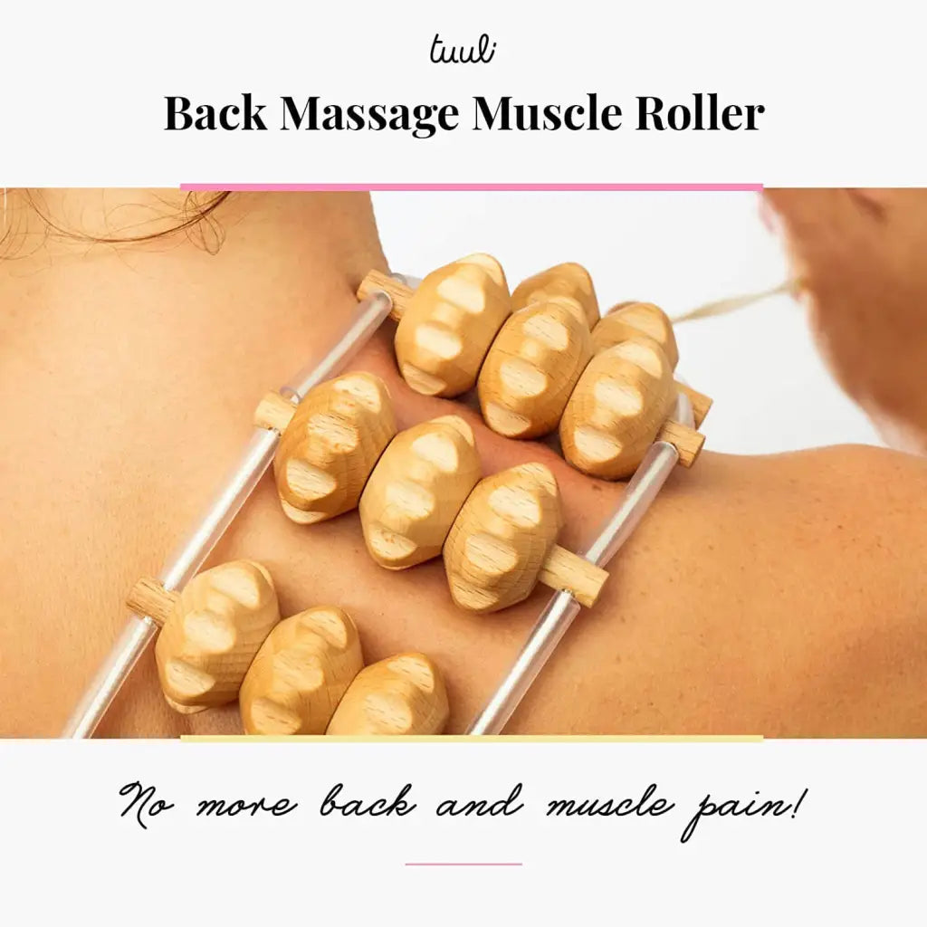 Usage: roller positioned across upper back with gentle pull motion