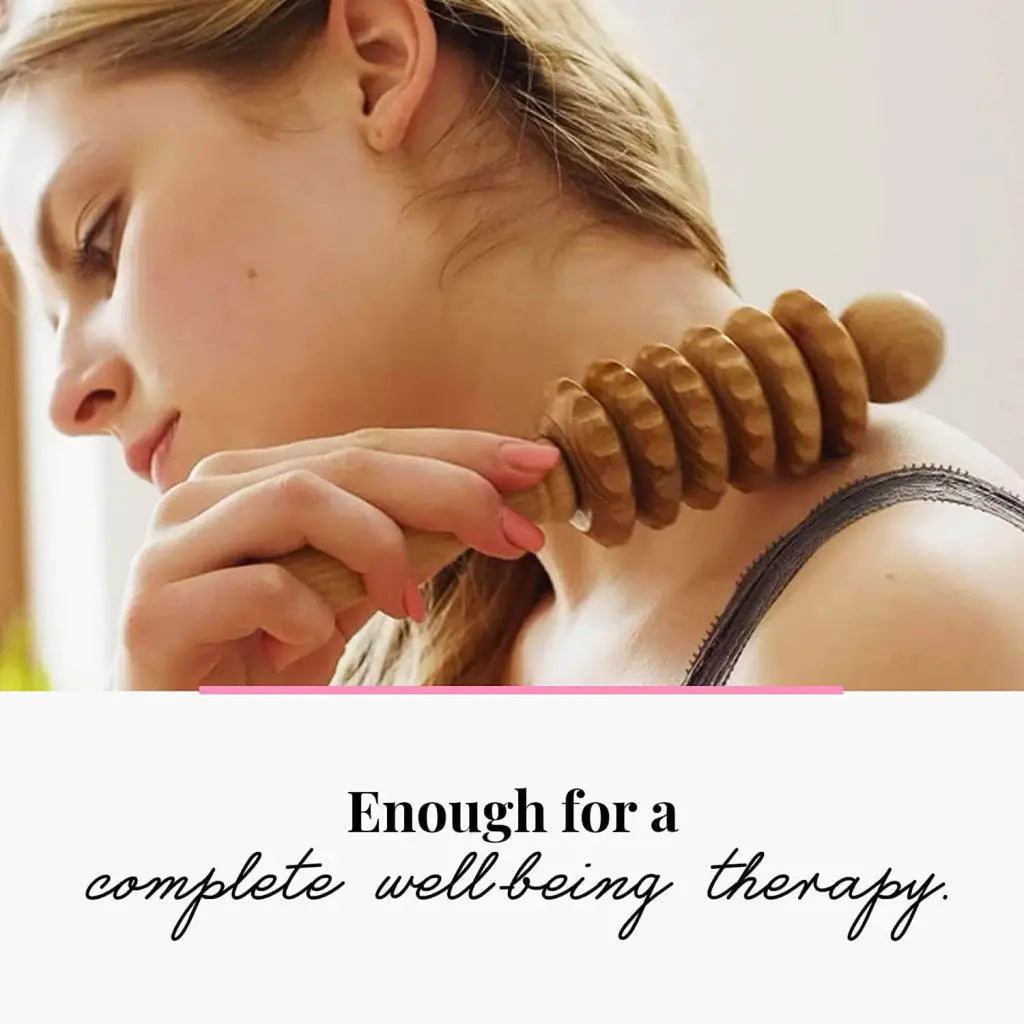 Handle detail showing ergonomic grip and wood grain