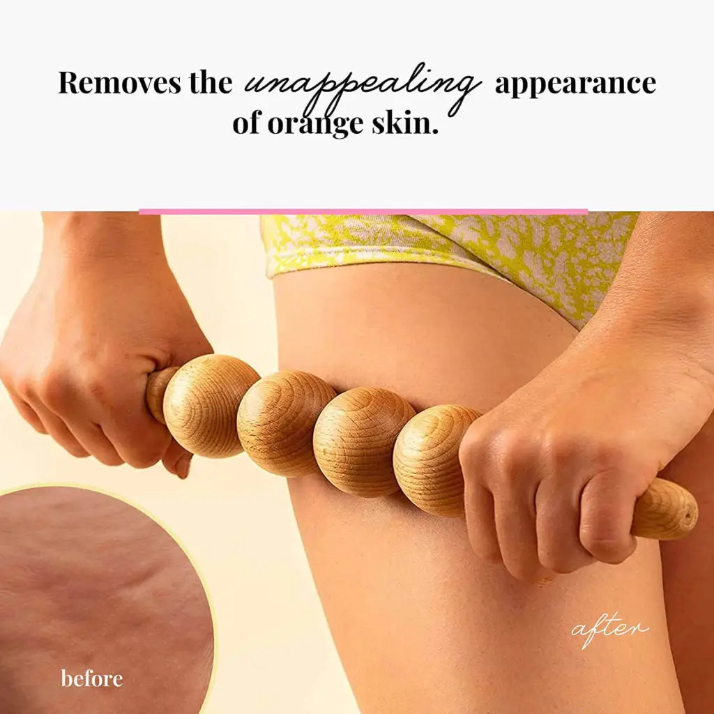 Närbild av rundade träkulor som visar en slät yta och jämnt avstånd