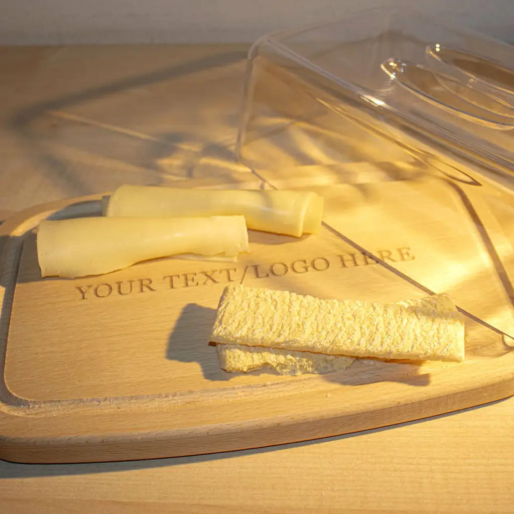 Professioneel houten snijplank met sapgroeven en bijpassend opbergdeksel