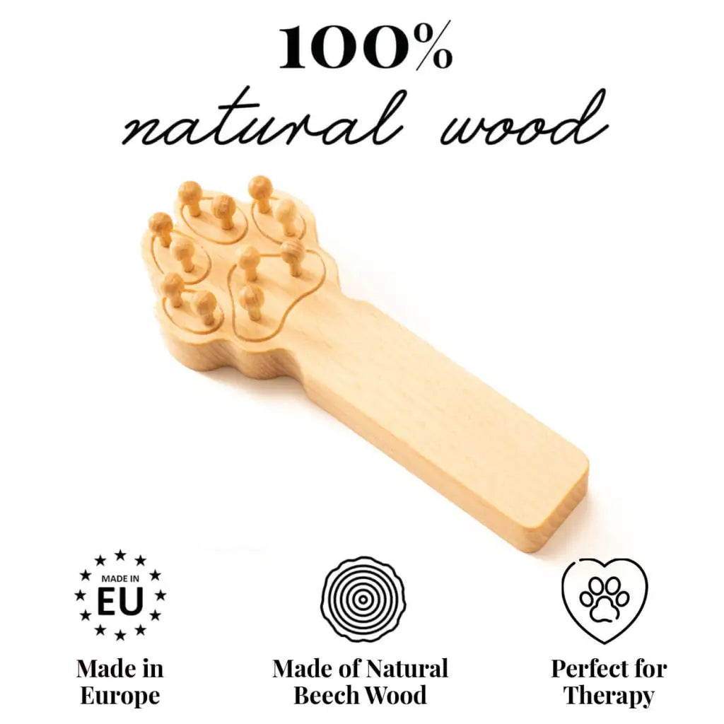 Masseur pour animaux, outil en bois