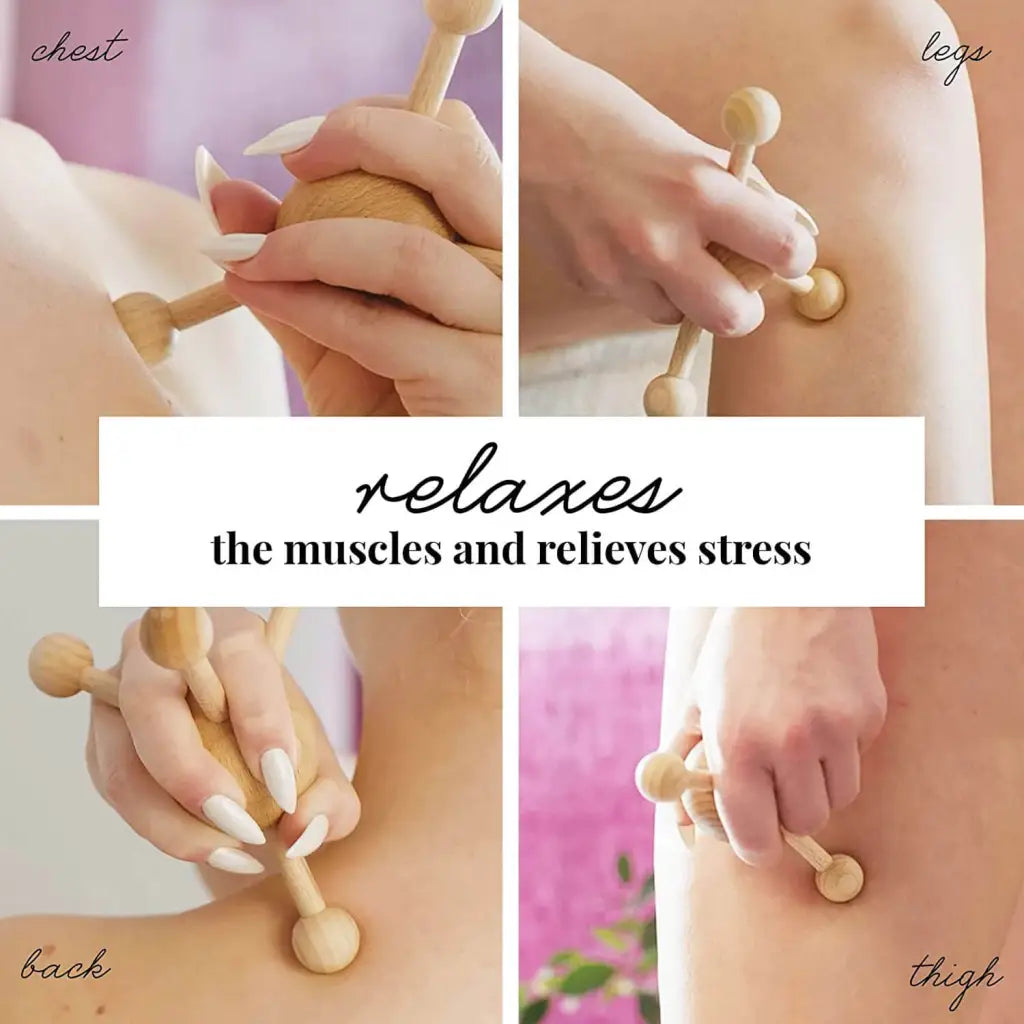 Close-up of massage point showing smooth rounded tip