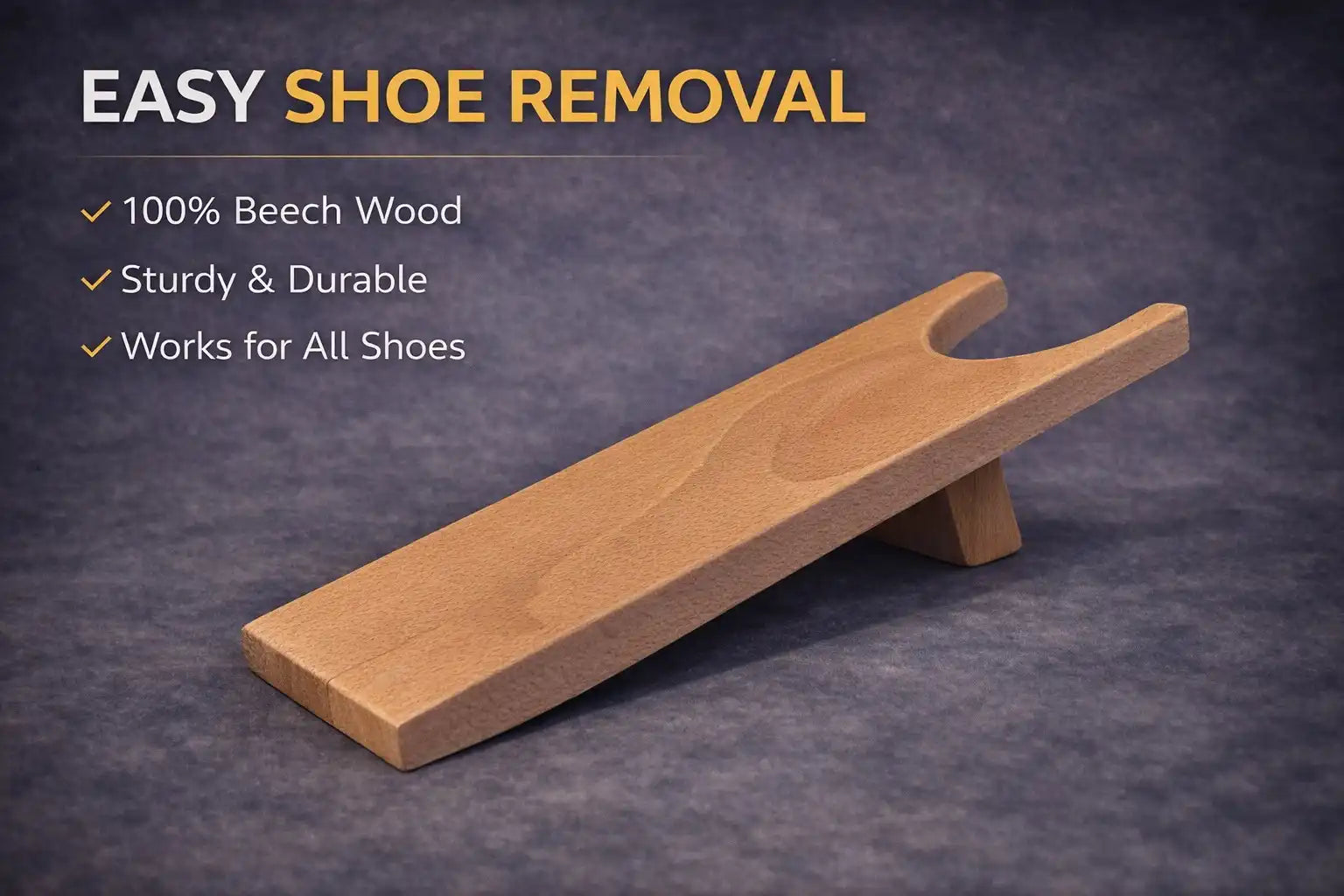 Beechwood boot jack product feature graphic on a dark background