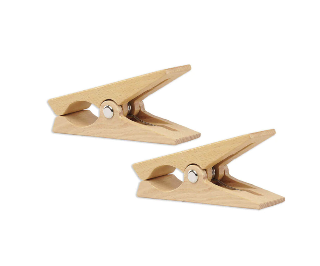 Wooden Beach Clips - Set of 2 Handcrafted Coastal Decor