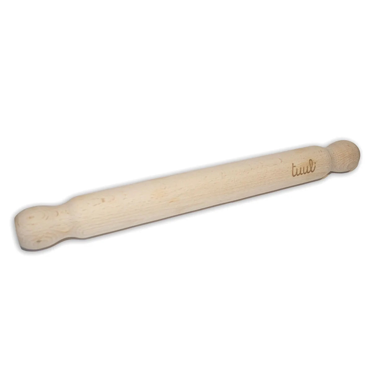 Detailed Craftsmanship: Personalized 40cm European Beech Wood Rolling Pin with Custom Engraving for Baking Enthusiasts
