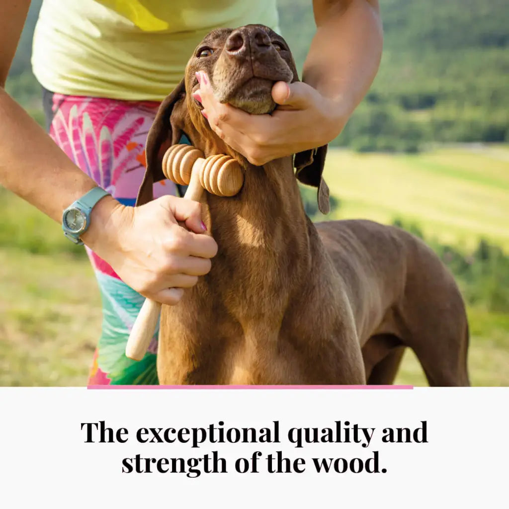Pamper your furry friends with our Wooden Massager Roller