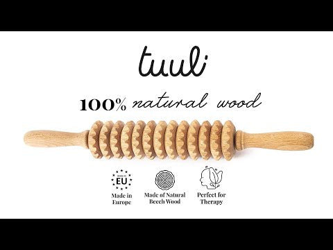 Video of Wooden Massage Roller — 40 cm Beechwood Self-Massage Tool on Youtube