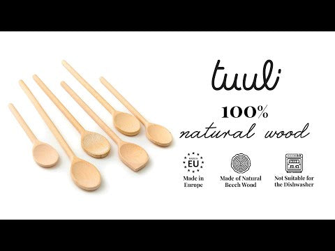 6 Piece Wooden Kitchen Spoon Set Video on Youtube