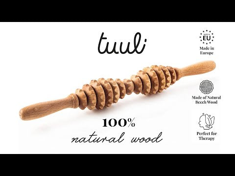 Video of Oval Wooden Massage Roller 40 cm Beechwood on Youtube
