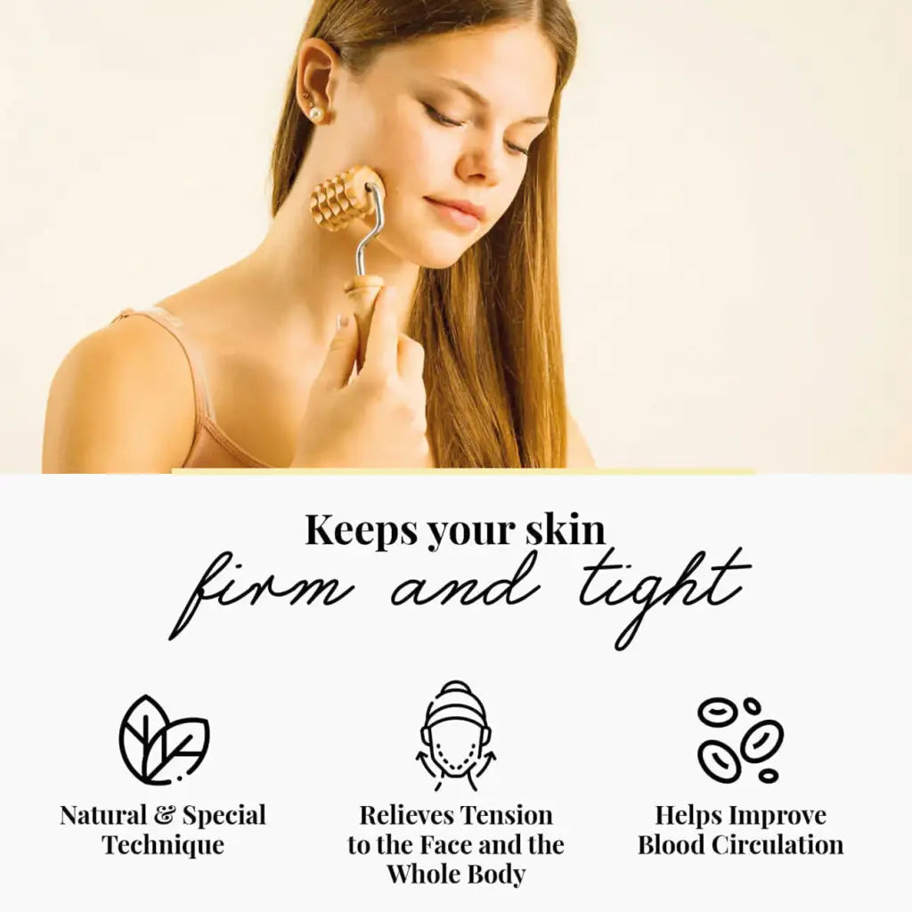 Usage: gentle rolling along jawline and cheek